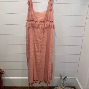 Antonio Melani The Nat Note CiCi Pink Sand Tassel Dress Womens Size 14